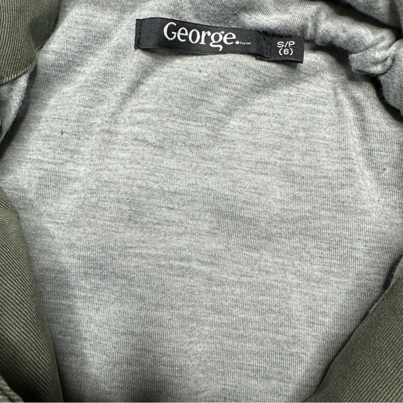 George Jacket Hooded Utility Style Green & Grey Size 6 - Picture 11 of 16